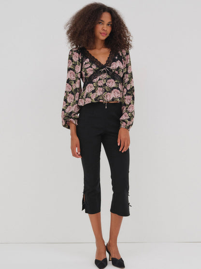 For Love and Lemons - Clarisse Blouse - Black