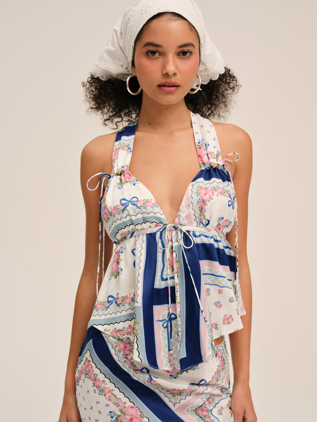For Love and Lemons - Cassandra Top - Blue