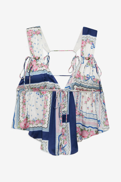 For Love and Lemons - Cassandra Top - Blue