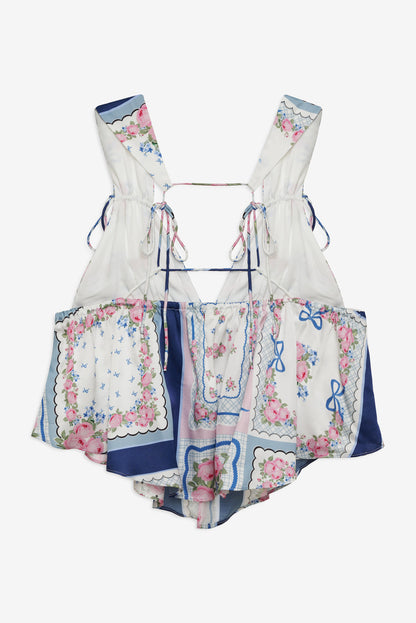 For Love and Lemons - Cassandra Top - Blue