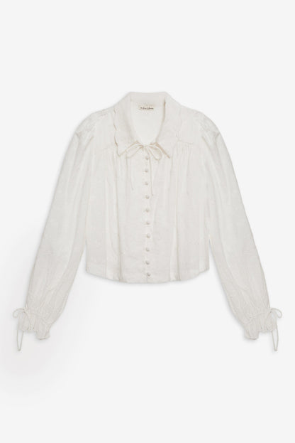 For Love and Lemons - Edie Eyelet Top - White