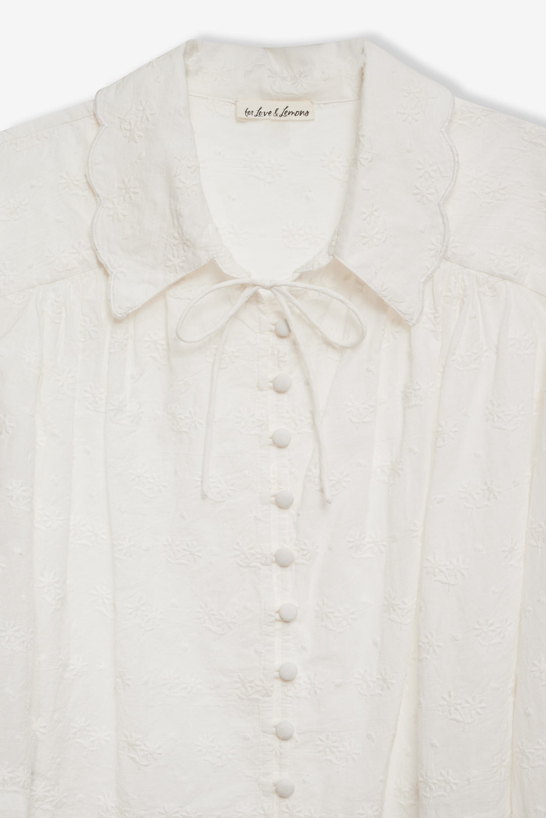 For Love and Lemons - Edie Eyelet Top - White