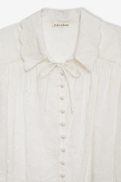 For Love and Lemons - Edie Eyelet Top - White