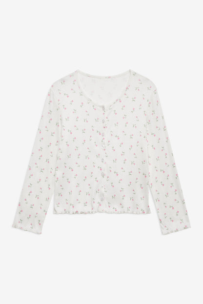 For Love and Lemons - Elliana Cardigan - White