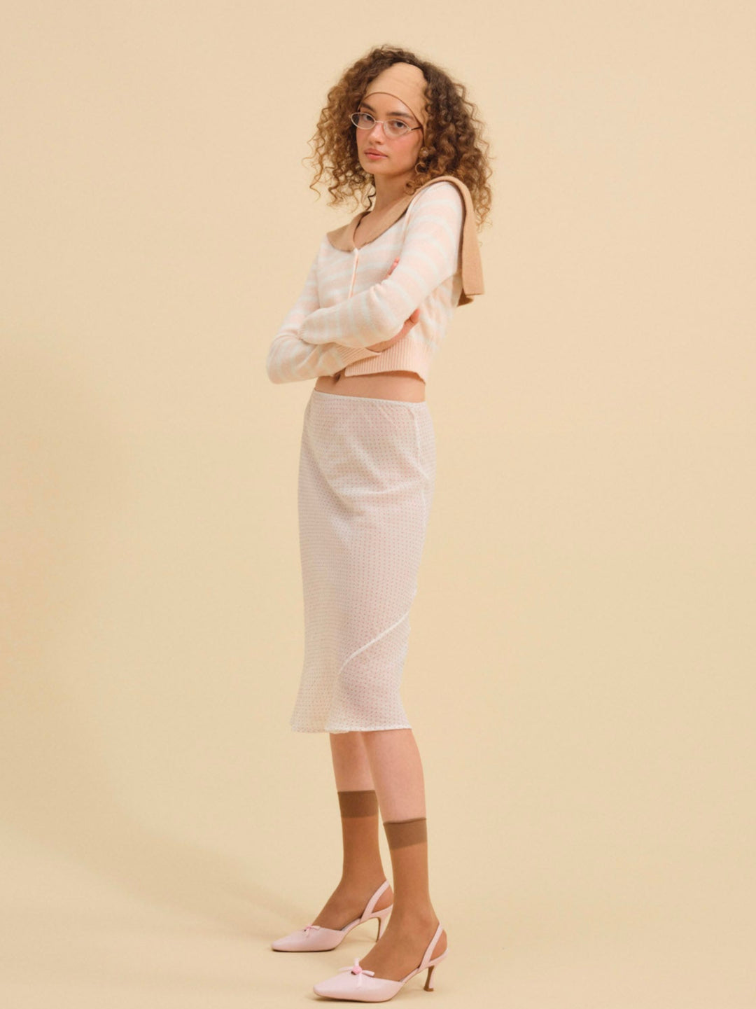 For Love and Lemons - Sophia Stripe Cardigan - Pink