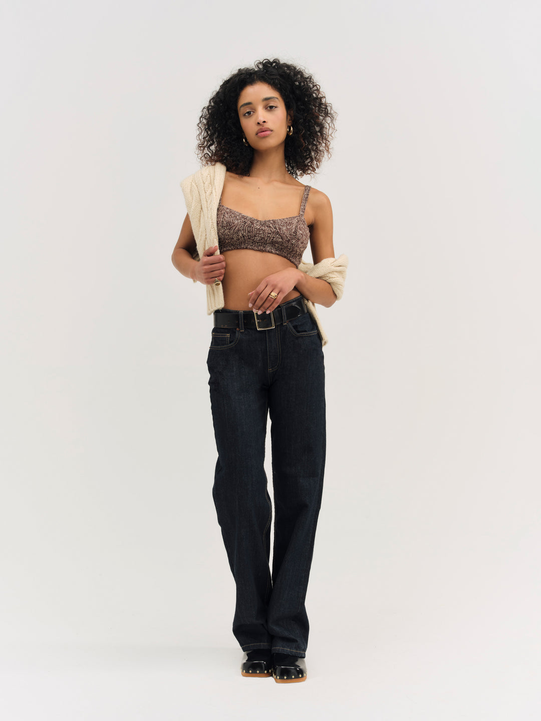 For Love and Lemons - Nathalie Knit Bra Top - Brown