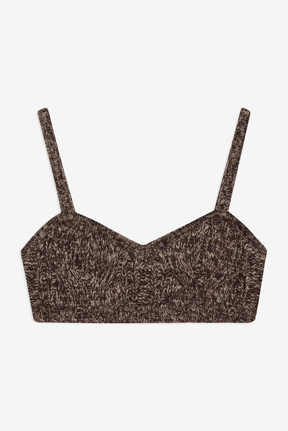 For Love and Lemons - Nathalie Knit Bra Top - Brown