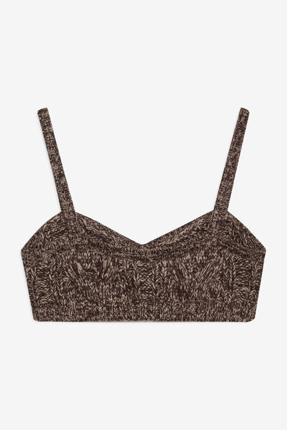 For Love and Lemons - Nathalie Knit Bra Top - Brown