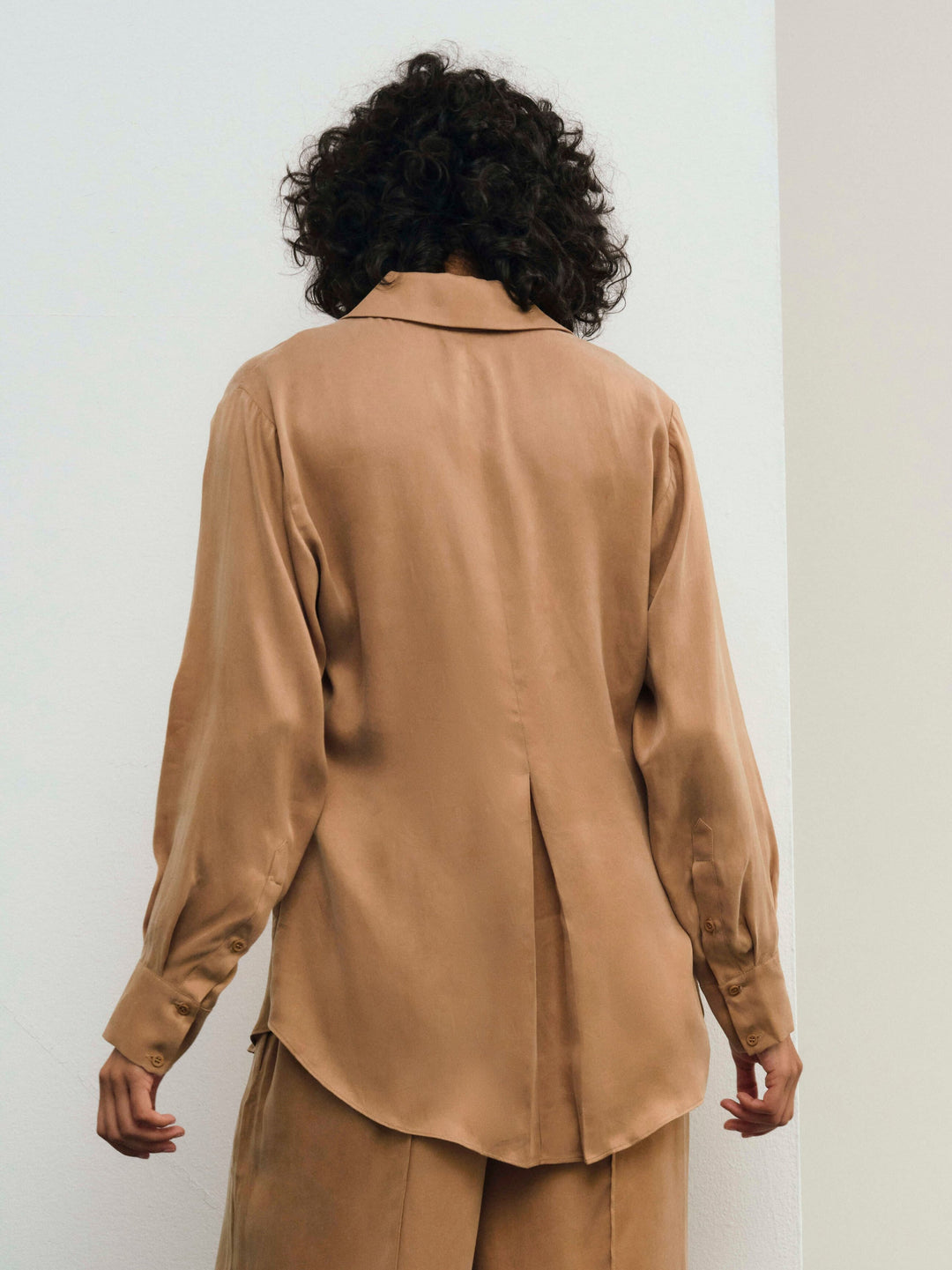 For Love and Lemons - Clarabell Button Down Shirt - CAMEL