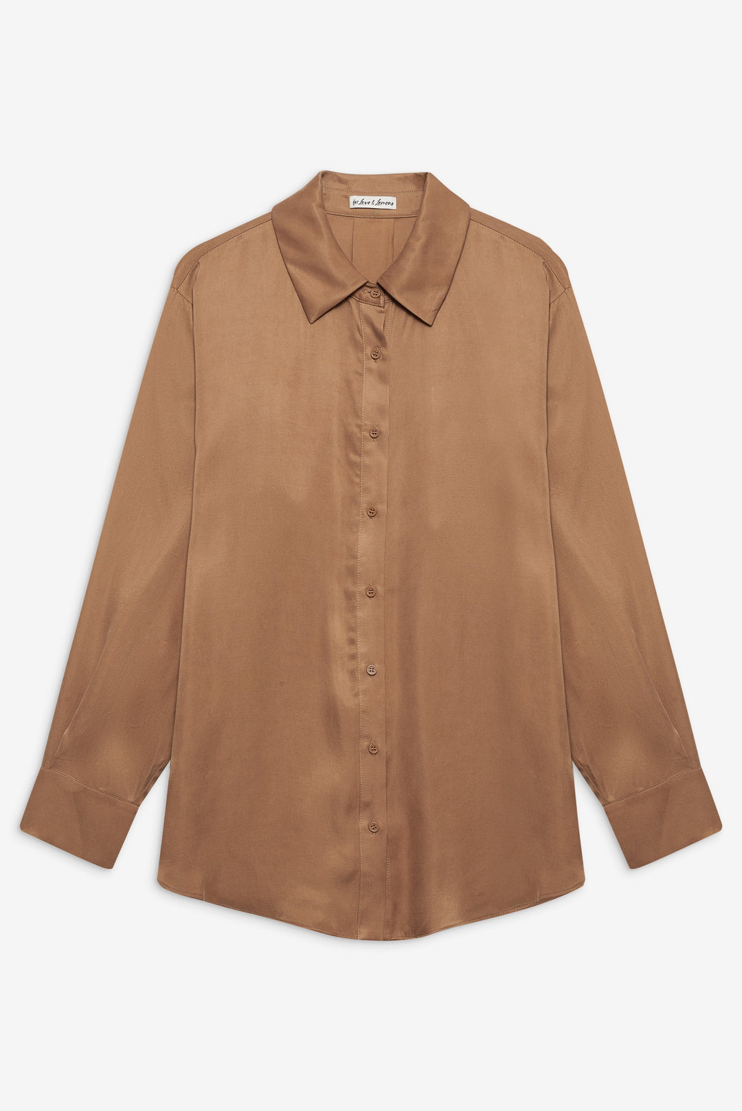 For Love and Lemons - Clarabell Button Down Shirt - CAMEL