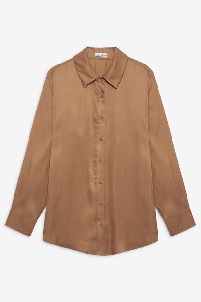 For Love and Lemons - Clarabell Button Down Shirt - CAMEL
