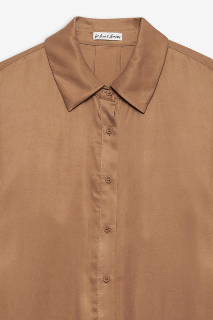 For Love and Lemons - Clarabell Button Down Shirt - CAMEL