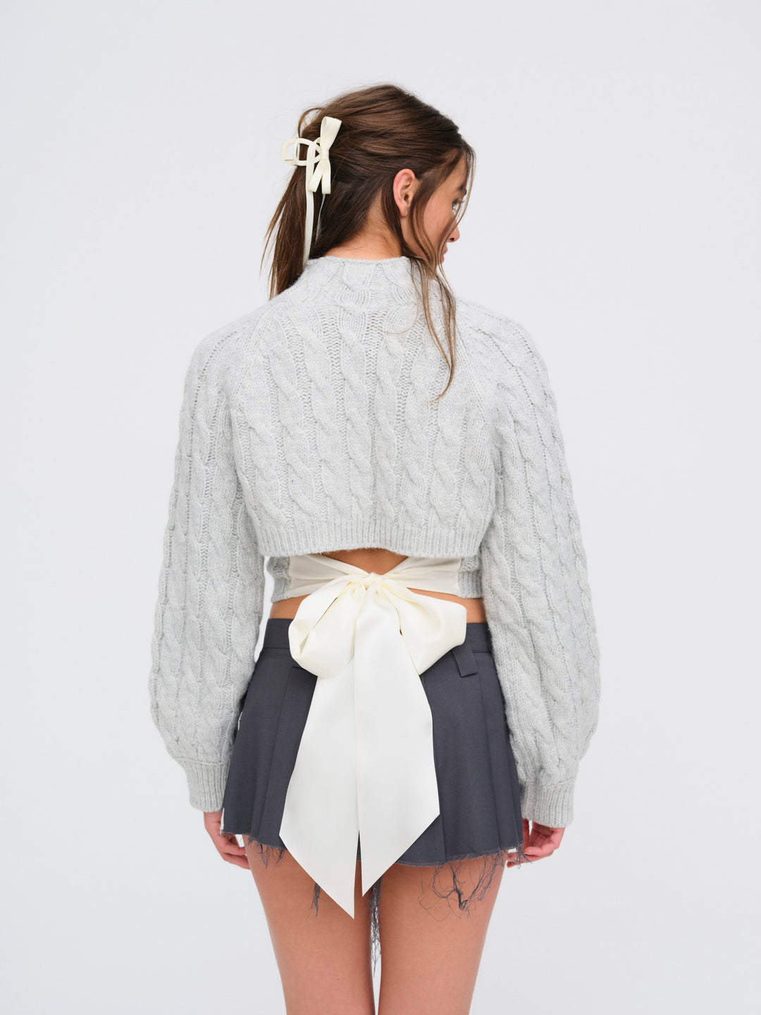 For Love and Lemons - Lise Chunky Sweater - Grey