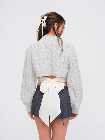 For Love and Lemons - Lise Chunky Sweater - Grey