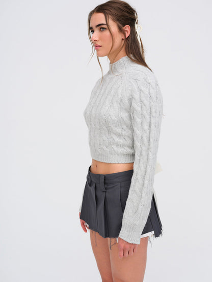 For Love and Lemons - Lise Chunky Sweater - Grey