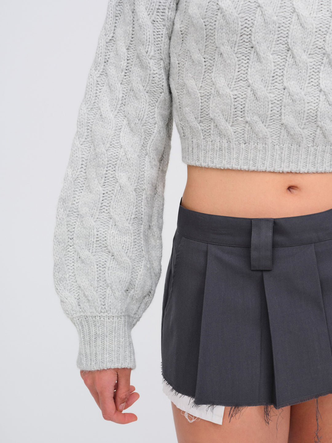 For Love and Lemons - Lise Chunky Sweater - Grey