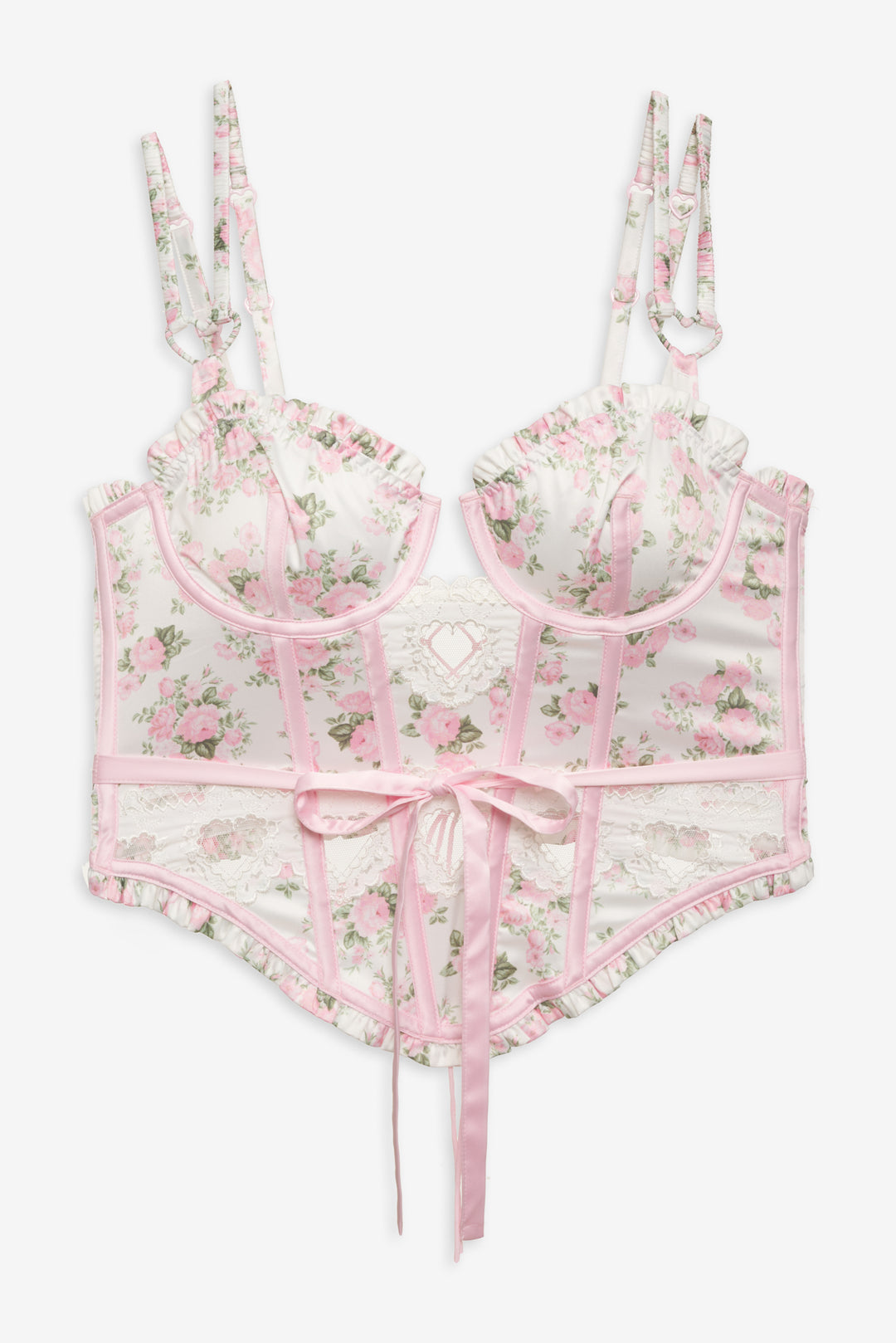 For Love and Lemons - Naima Floral Bustier - Pink