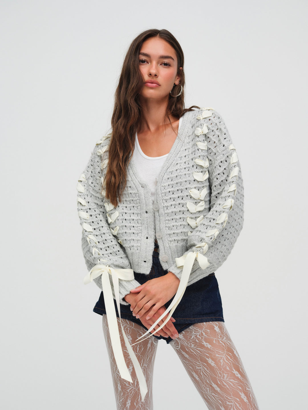 For Love and Lemons - Laurel Oversized Cardigan - Grey