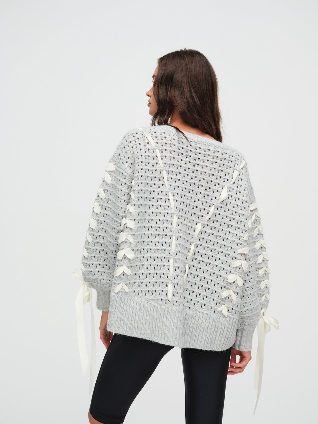 For Love and Lemons - Liberty V Neck Sweater - Grey