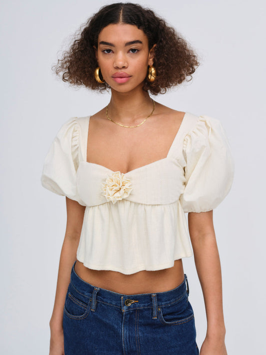 For Love and Lemons - Valencia Top - Cream