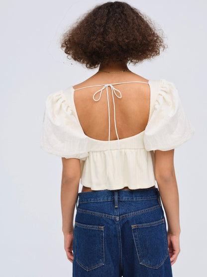 For Love and Lemons - Valencia Top - Cream