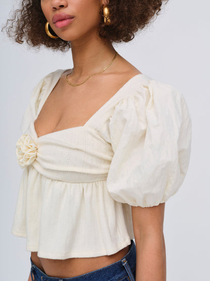 For Love and Lemons - Valencia Top - Cream