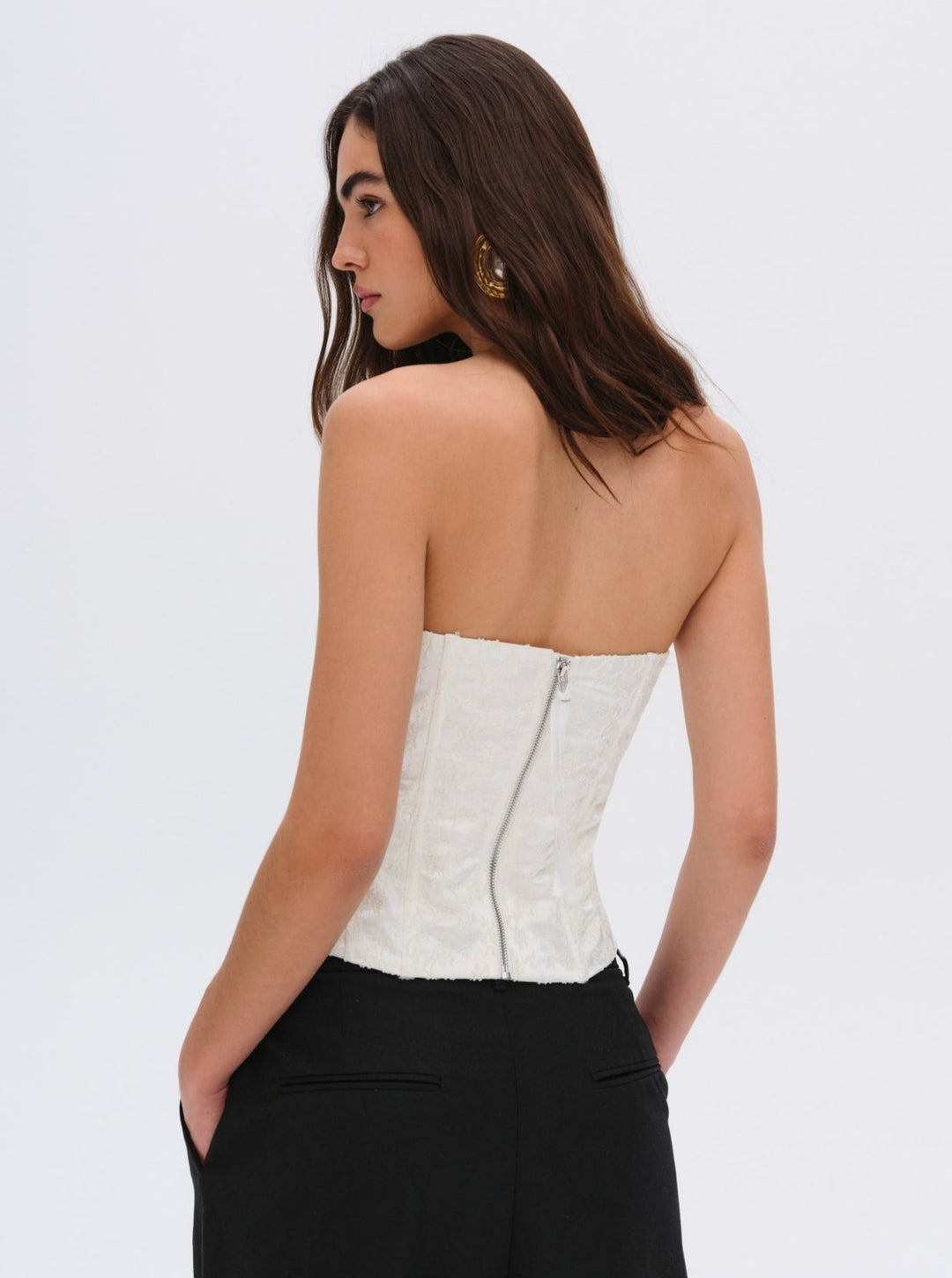 For Love and Lemons - Lilibet Corset Top - White