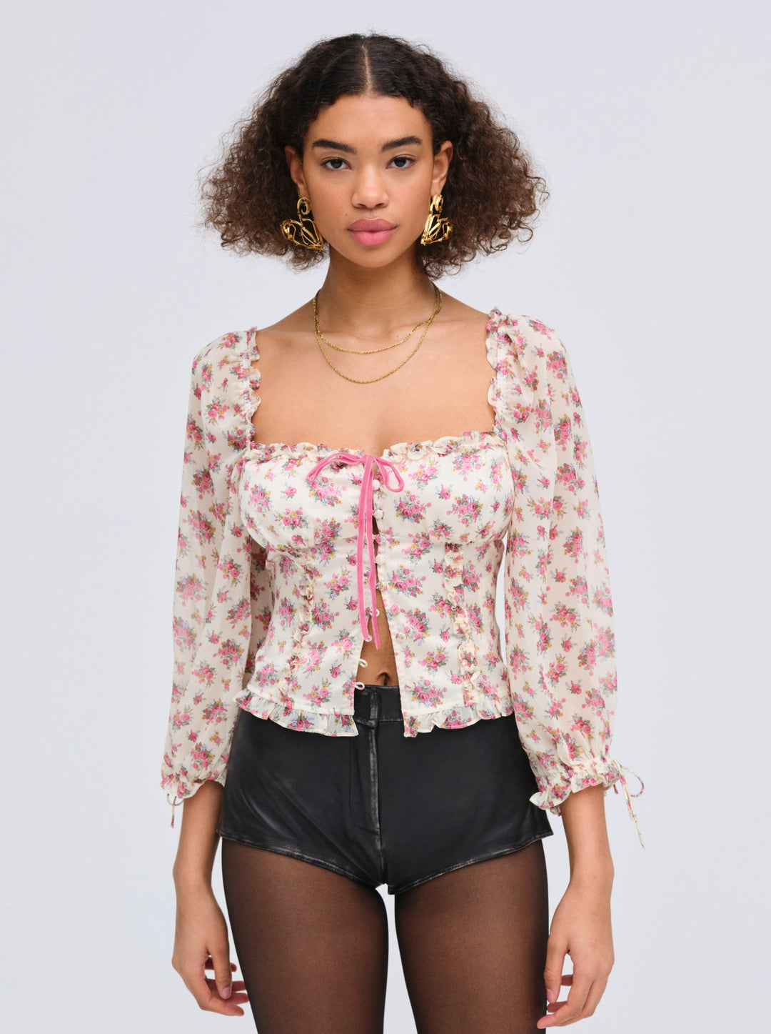 For Love and Lemons - Etienne Top - Pink