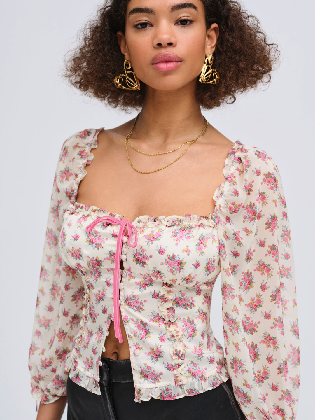 For Love and Lemons - Etienne Top - Pink