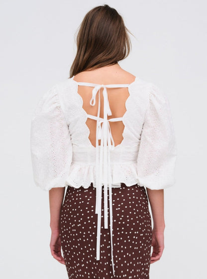 For Love and Lemons - Marseille Top - White