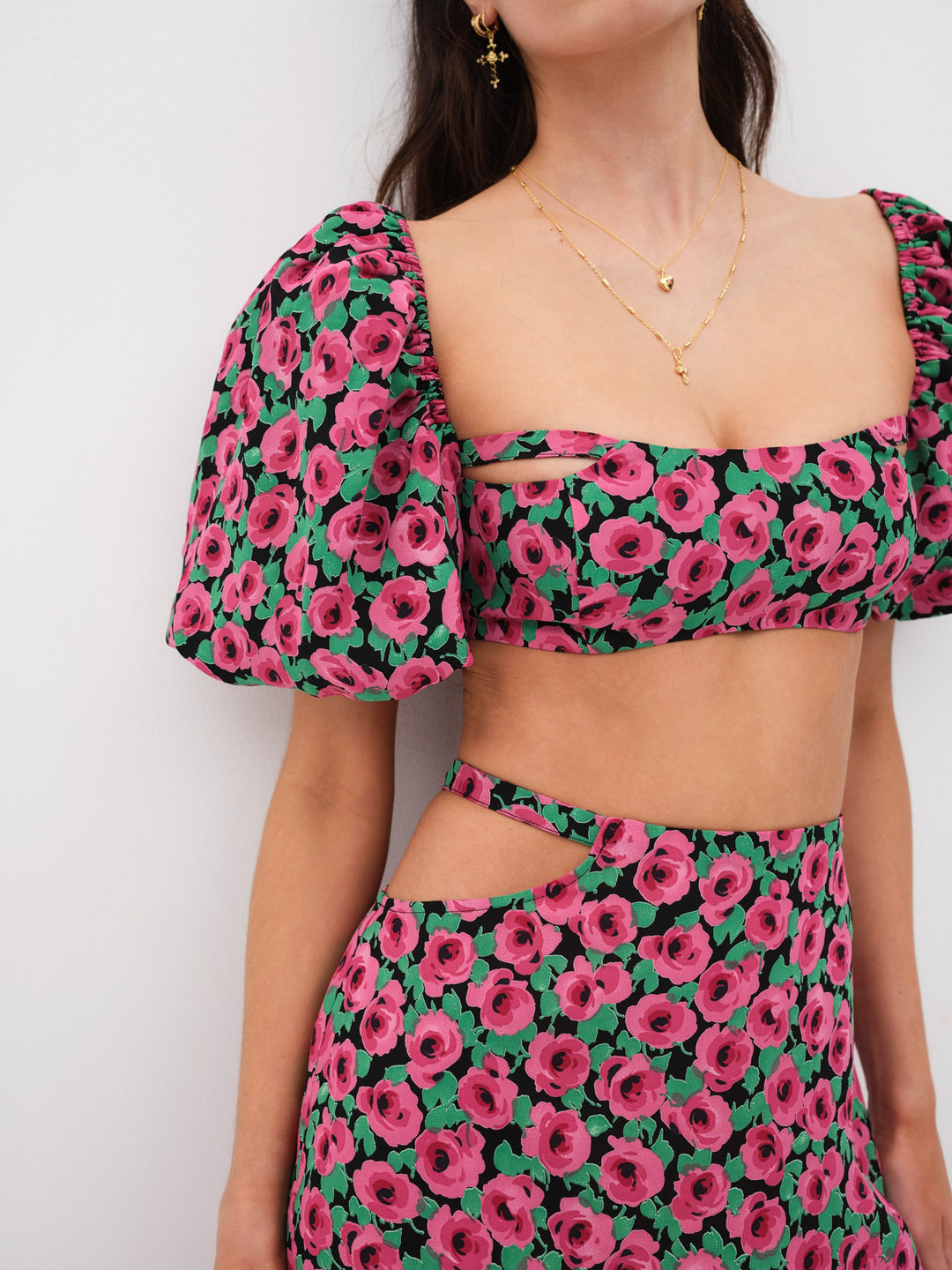 For Love and Lemons - Dolcetto Crop Top - Red