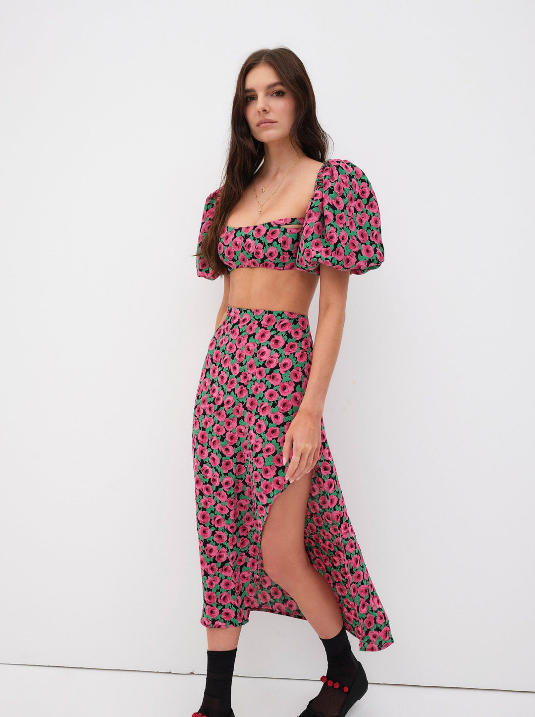 For Love and Lemons - Dolcetto Crop Top - Red