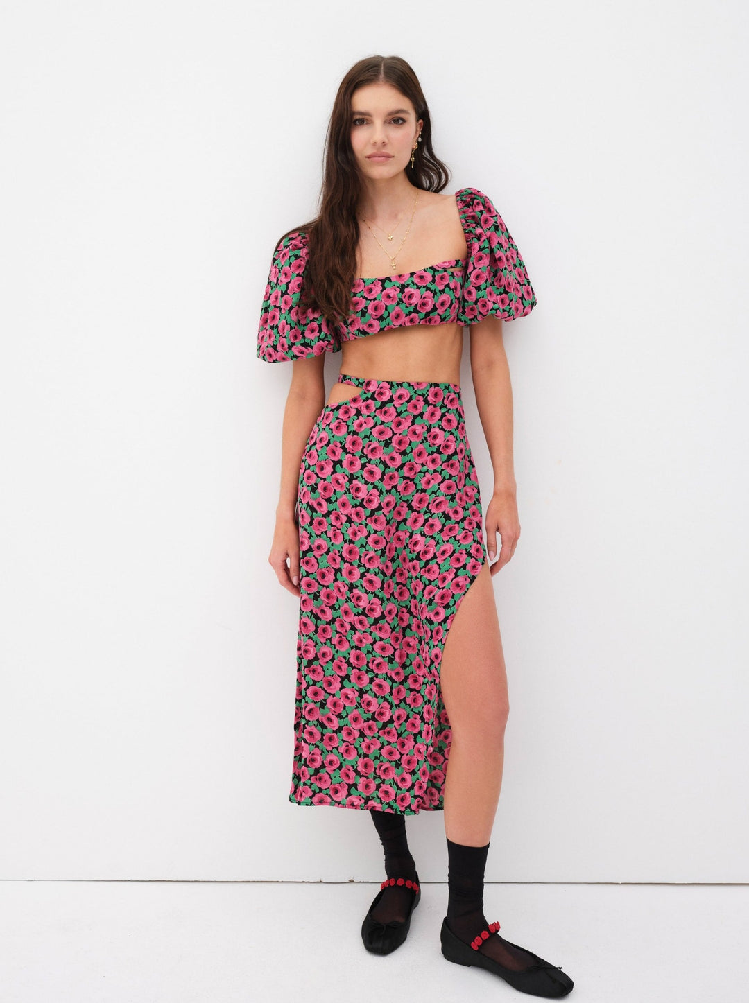 For Love and Lemons - Dolcetto Crop Top - Red