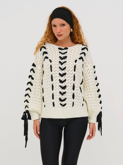 For Love and Lemons - Laurel Sweater - Black