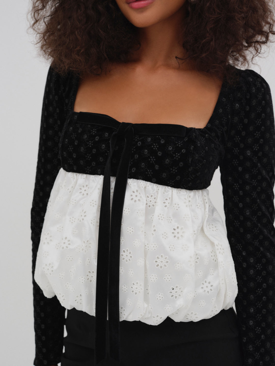 For Love and Lemons - Elisa Bubble Top - White