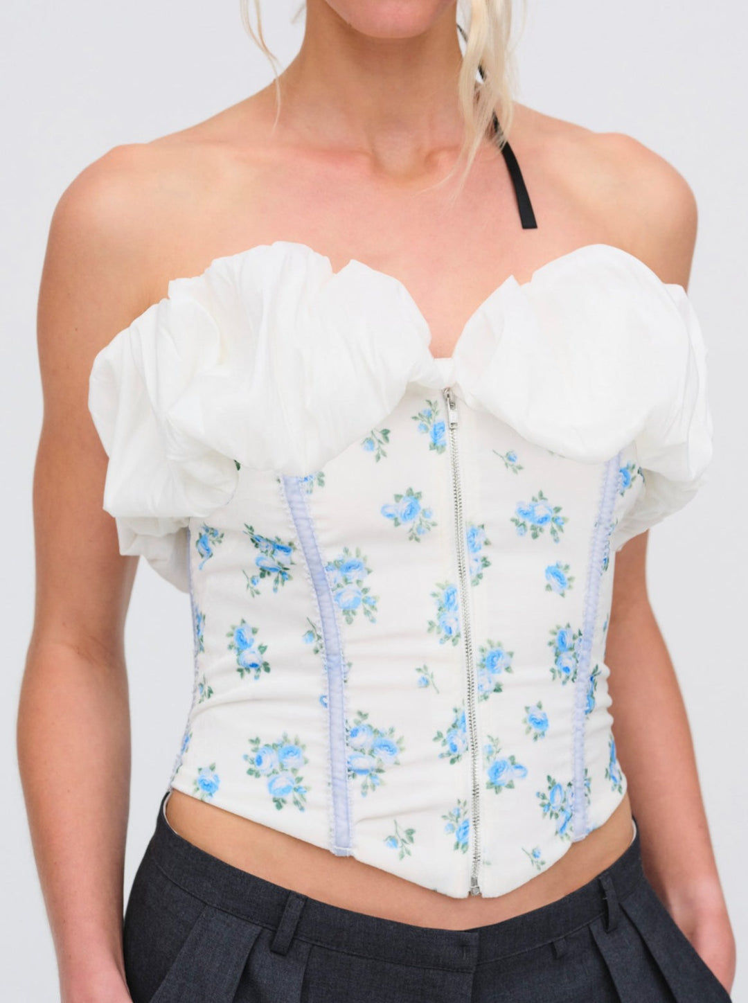 For Love and Lemons - Evelyn Corset Top - Blue