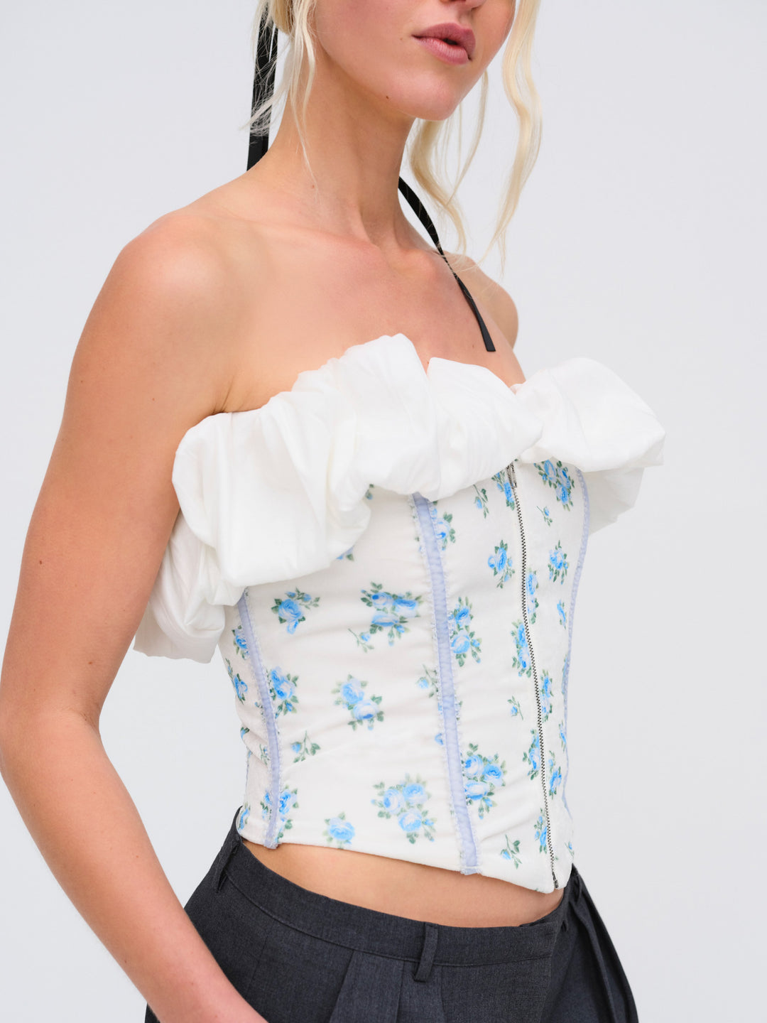 For Love and Lemons - Evelyn Corset Top - Blue