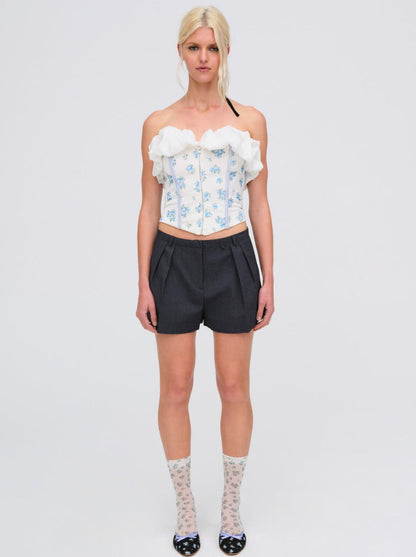 For Love and Lemons - Evelyn Corset Top - Blue