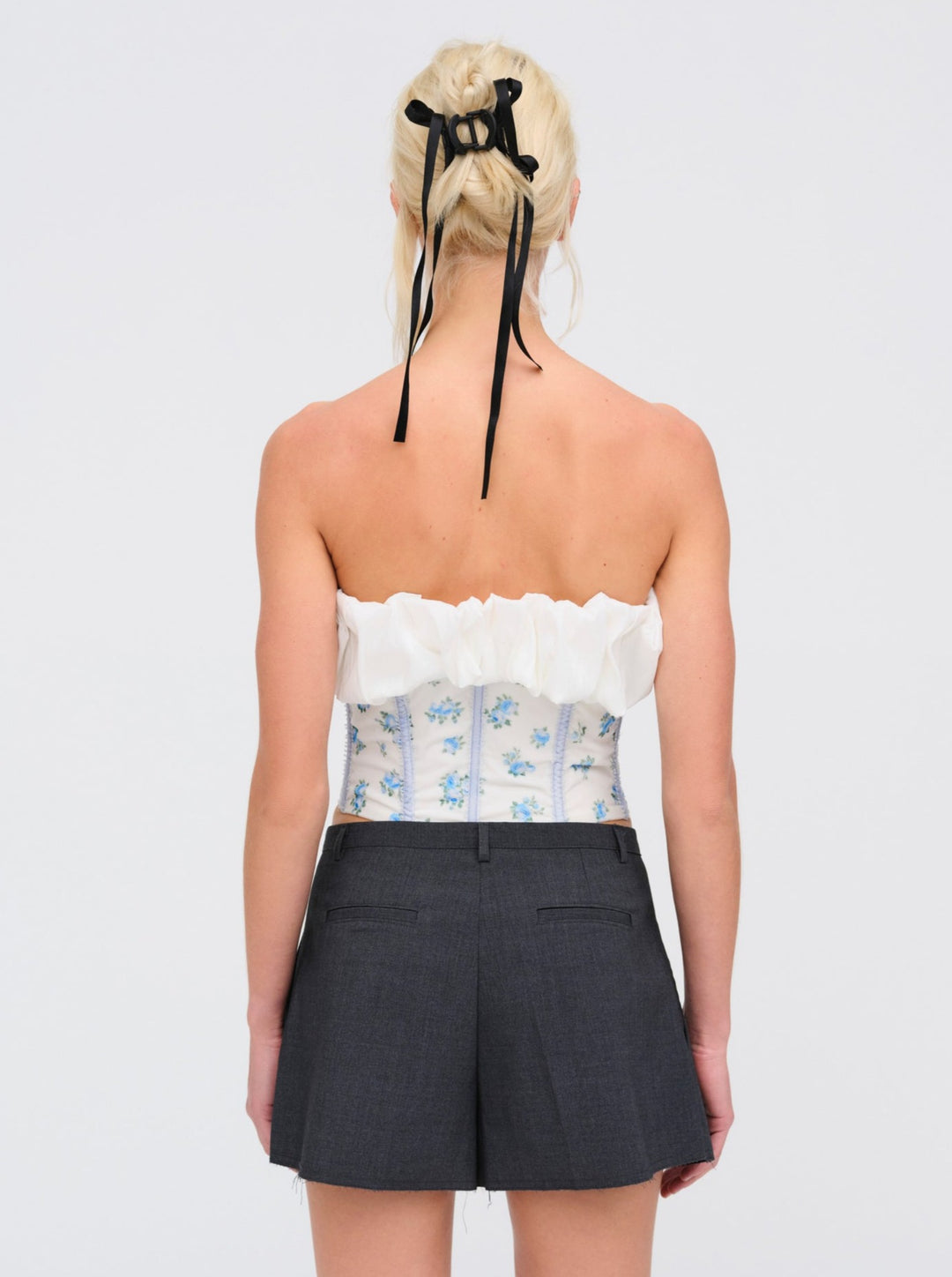 For Love and Lemons - Evelyn Corset Top - Blue