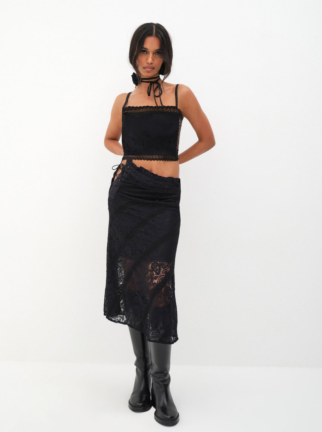 For Love and Lemons - Danielle Top - Black
