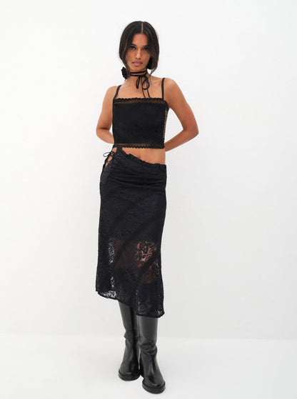 For Love and Lemons - Danielle Top - Black