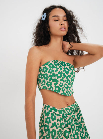 For Love and Lemons - Cooper Corset Top - Green