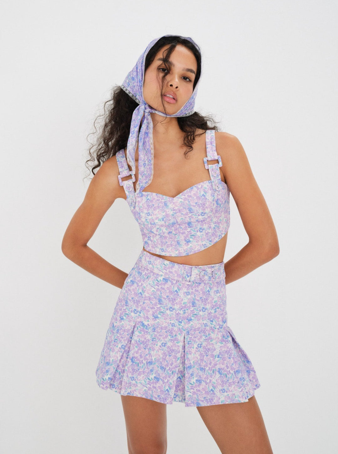 For Love and Lemons - Lou Crop Top - Purple