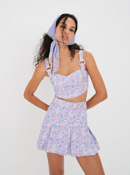 For Love and Lemons - Lou Crop Top - Purple