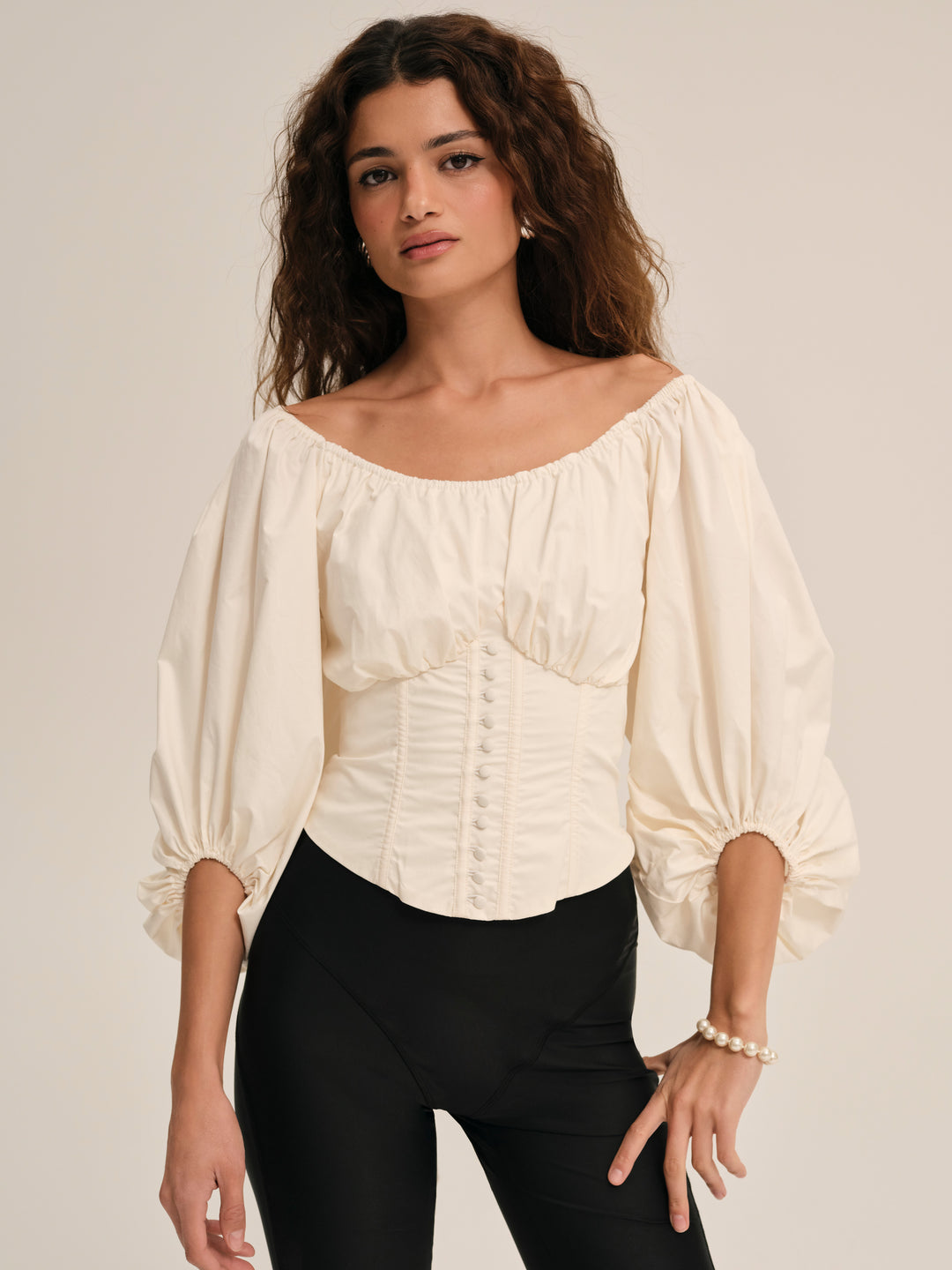 For Love and Lemons - Marion Blouse - Cream