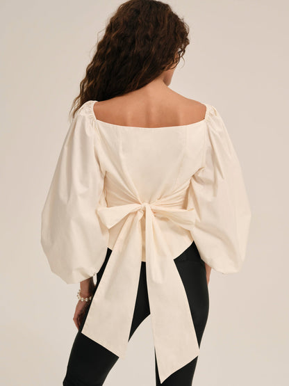 For Love and Lemons - Marion Blouse - Cream
