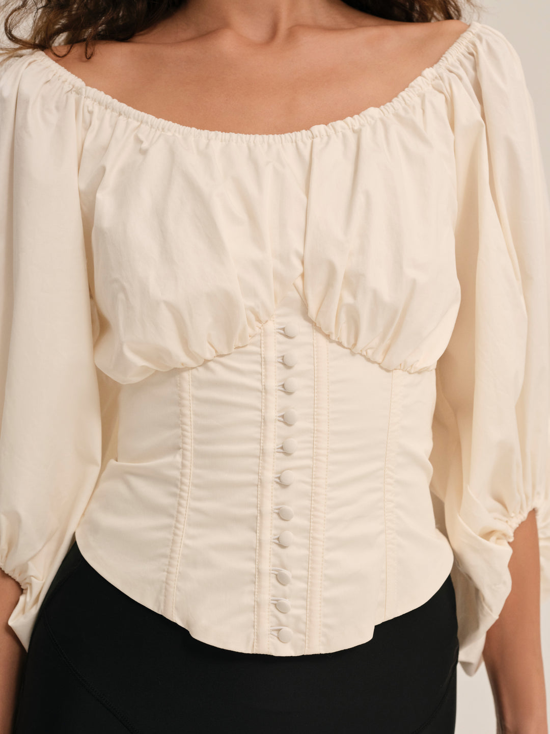 For Love and Lemons - Marion Blouse - Cream