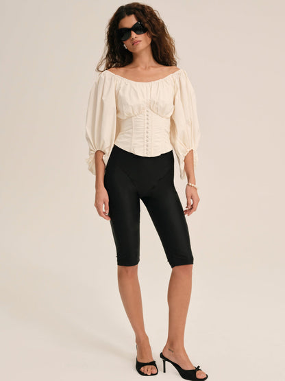 For Love and Lemons - Marion Blouse - Cream