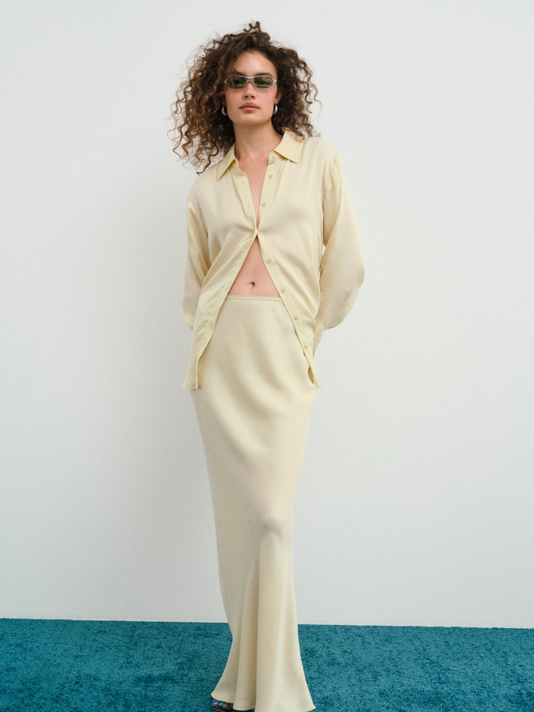 For Love and Lemons - Clarabell Button Down Shirt - Yellow