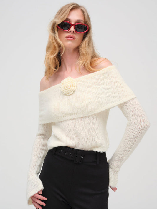For Love and Lemons - Aspen Knit Top - Cream